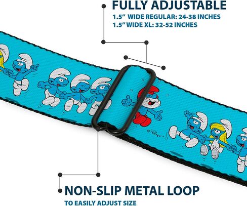 حزام Smurfs ، حزام مشبك حزام الأمان ، مجموعة طابع Smurfs سبعة أحرف تمسك الأيدي القفز باللون الأزرق ، قابلة للتعديل in Saudi Arabia