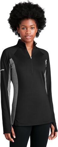 SPORT-TEK Women's Sport-Wick Stretch Contrast Quarter Zip Pullover in Saudi Arabia