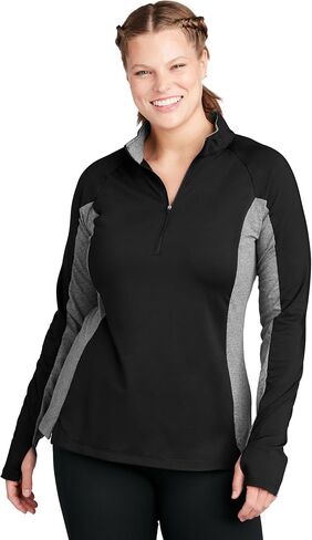 SPORT-TEK Women's Sport-Wick Stretch Contrast Quarter Zip Pullover in Saudi Arabia