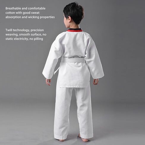 EVTSCAN Taekwondo Dobok Suit Rugged Comfortable Breathable Taekwondo Training Uniform for Children Height 136-146cm in Saudi Arabia