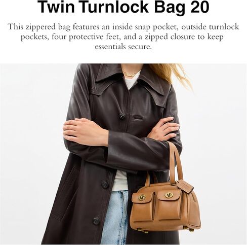 Coach Twin Turnlock Bag 20 in Graffiti, 1Z/Ochre Multi in Kuwait
