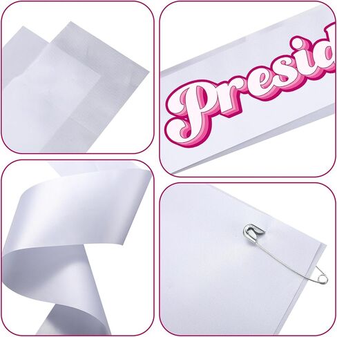 Sash Female Role-Playing Supplies with Pins for Halloween Events Elections Parties and Activities (President) in Saudi Arabia