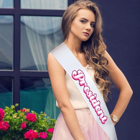 Sash Female Role-Playing Supplies with Pins for Halloween Events Elections Parties and Activities (President) in Saudi Arabia