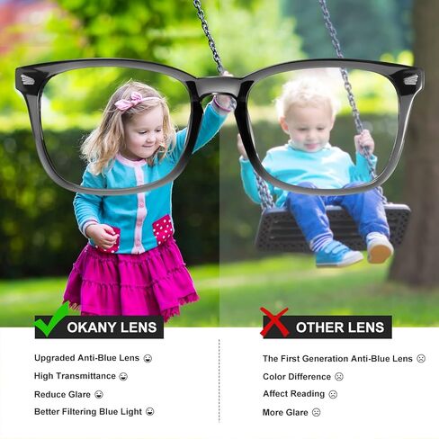 Okany Blue Light Glasses for Kids 3 Pack Blue Light Glocking Glockes for Girls Boys Computer Gaming Screen Glasses ، Anti Glare Eyepherain Teen Glasses Age 3-10 (Gray Black+شفاف+ليوبارد) in Kuwait