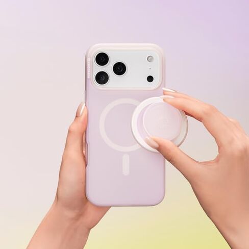 PopSockets iPhone 17 Pro Phone Case Compatible with MagSafe, for iPhone 17 Pro, Wireless Charging Compatible, Case Only - Opalescent White in Saudi Arabia