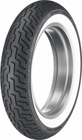 Dunlop Harley Davidson D402 Whitewall Front Tire (Wide Whitewall / MT90B-16) in Saudi Arabia
