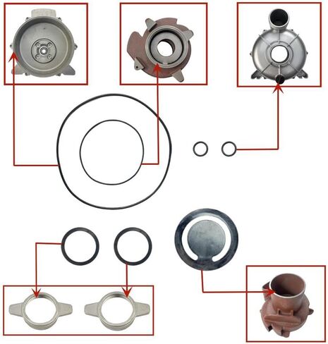 9PCS GASKET O-RING MECHANICAL SEAL لـ Predator 3 "في. 212cc 63406 56162 للبطل 3 في. in Kuwait