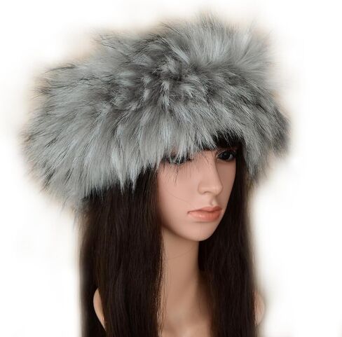 ZOSCGJMY Faux Fur Headband for Women Winter Hat Earwarmer Warm Cap in Kuwait