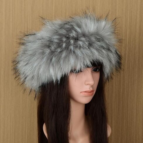 ZOSCGJMY Faux Fur Headband for Women Winter Hat Earwarmer Warm Cap in Kuwait