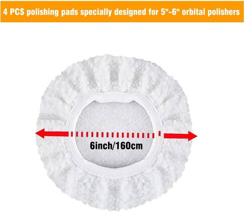 4 PCS CAR CAR PADS 5-6 Inch-منصات تلوين من الدرجة المهنية مع حواف مزدوجة مزدوجة للتفاصيل التلقائية واستعادة السطح in Saudi Arabia