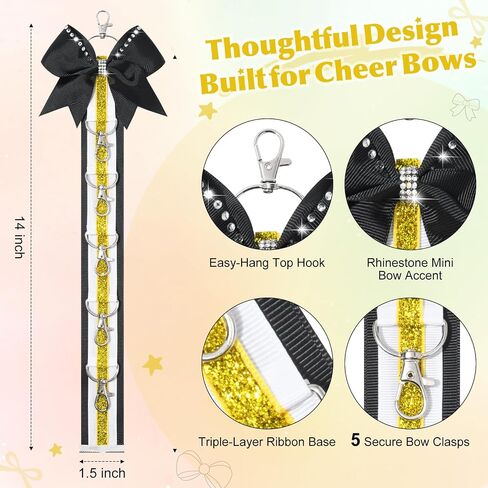 حامل القوس Deeka Cheer مع القوس المصغر لأكياس الظهر في سن المراهقة الفتيات اللمعان اللمعان التشجيع مفاتيح هدايا الهدايا المنظمات in Kuwait