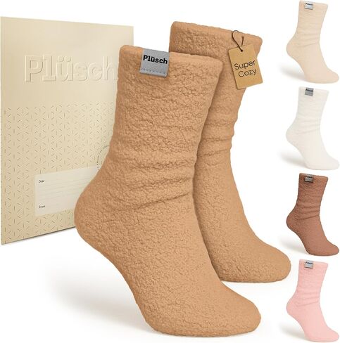 هدية Plüsch للنساء-الجوارب السحابية المريحة للغاية في مظروف Kraft-الرعاية الذاتية المدروسة ، وهدايا عيد ميلاد فريدة من نوعها للنساء in Kuwait