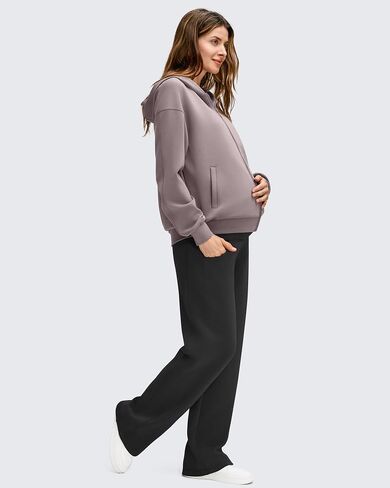 G4Free Smoofit Modal Soft Maternity Pants with Pockets Over The Belly Pregnancy Wide Leg Sweatpants in Saudi Arabia