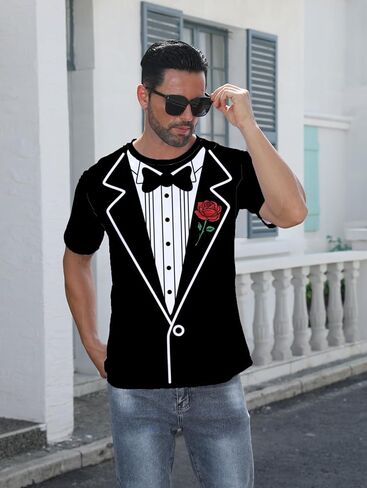 Unisex 3D Print Round Neck Short Sleeved Fashion Summer T-Shirt in Saudi Arabia