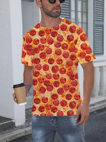 Unisex 3D Print Round Neck Short Sleeved Fashion Summer T-Shirt in Saudi Arabia
