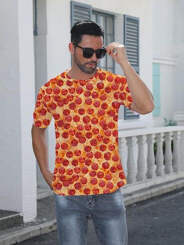 Unisex 3D Print Round Neck Short Sleeved Fashion Summer T-Shirt in Saudi Arabia