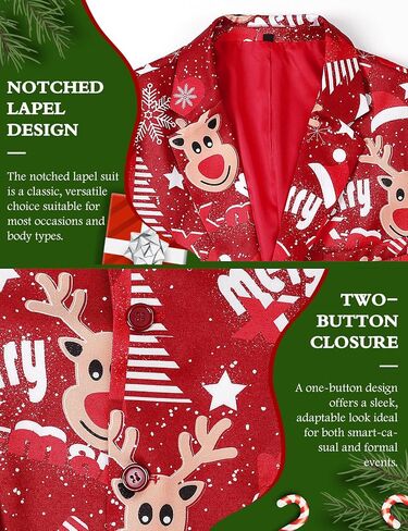 2-Piece Mens Halloween Christmas Blazer & Tie in Saudi Arabia