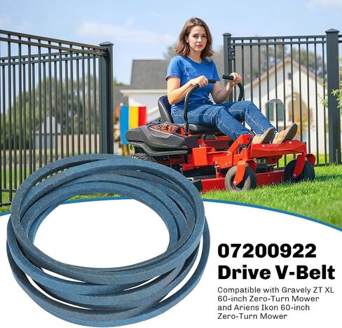 07200922 محرك استبدال V-belt لـ Gravely ZT XL 60 Turn Turn Mowers و Ariens Ikon 60 Mowers-حزام نقل الطاقة المتين in Saudi Arabia