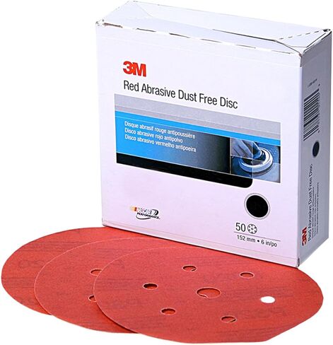 3M 01140 Hookit Red 6 "P320 Grit Free Discive Discive (حزمة 6) in Saudi Arabia