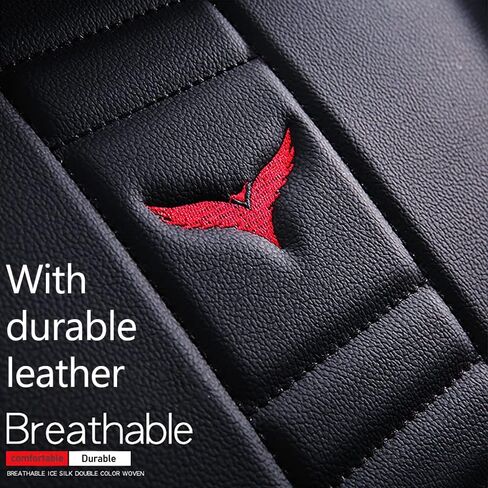 Full Set of Universal Fit Automotive Seat Covers fit for Audi 1999-2025 95% Models, PU Leather Automobile Interior Sets with Headrest & Back Pillow Black & Coffee Line in Saudi Arabia
