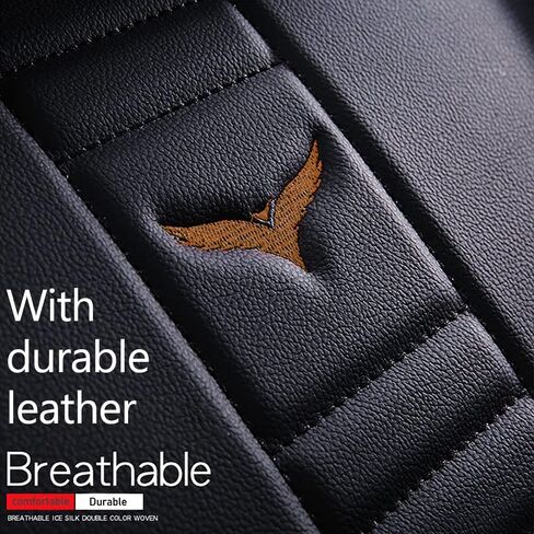 Full Set of Universal Fit Automotive Seat Covers fit for Audi 1999-2025 95% Models, PU Leather Automobile Interior Sets with Headrest & Back Pillow Black & Coffee Line in Saudi Arabia