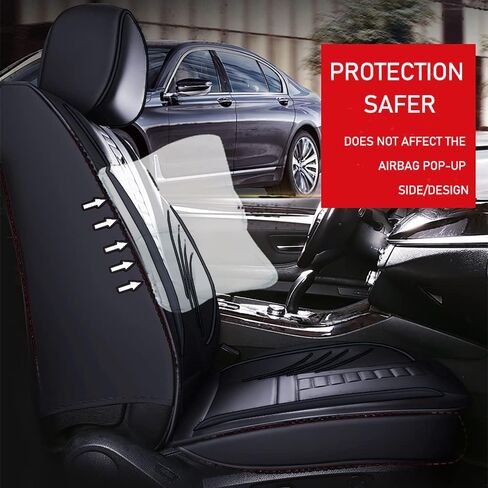 مجموعة كاملة من أغطية مقاعد السيارات العالمية الملائمة مناسبة ل Audi 1999-2025 95 ٪ من الطرز ، و Pu Leather Automobile Interior مع مسند رأس وسادة أسود ومقهى in Kuwait