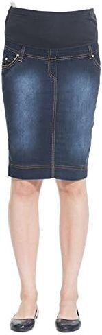 Maternity Pregnant Denim Skirt with Pregnancy Jersey Panel in Saudi Arabia