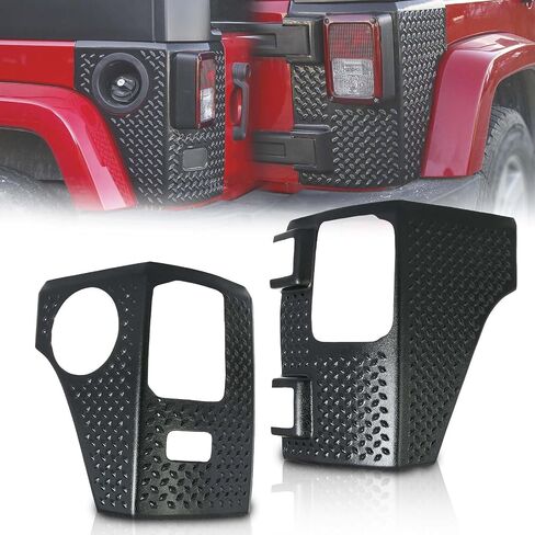 حرس الزاوية الخلفية karpal درع الجسم متوافق مع 2007-2018 Wrangler JK JKU ، غطاء ضوء الذيل in Saudi Arabia