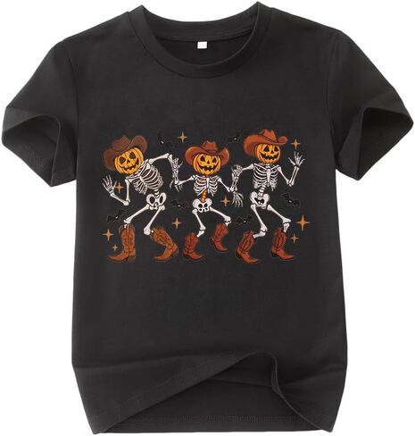 رقص هيكل عظمي طفل هالوين قميص طفل رعاة بنت رعاة البقر الهياكل العظمية Tshirt مضحكة TEE in Kuwait