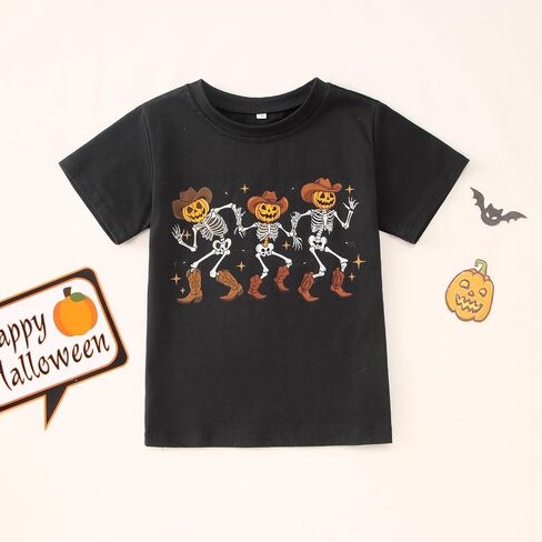رقص هيكل عظمي طفل هالوين قميص طفل رعاة بنت رعاة البقر الهياكل العظمية Tshirt مضحكة TEE in Kuwait