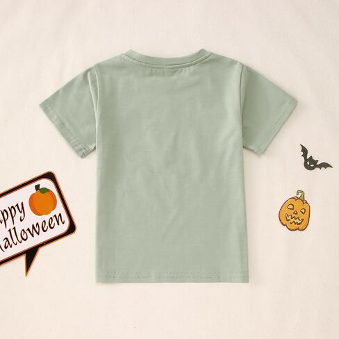 طفل عيد الهالوين الكلب الكلب تشيروت بويت فتى هزلي اليقطين قرع القميص القميص spooky موسم تي شيرت قمم الاطفال in Kuwait