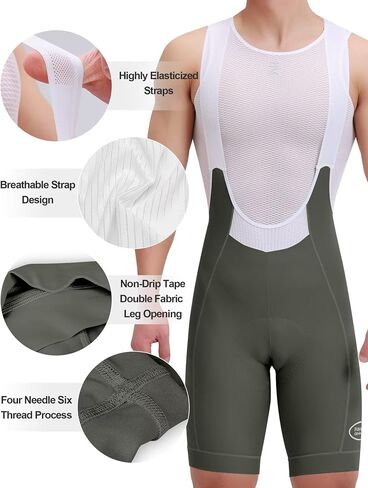 INBIKE Men's Cycling Bib Shorts with Pocket, 3D Padded Bike Bib Shorts, Breathable Biker Shorts for Bicycle Spinning Biking in Saudi Arabia