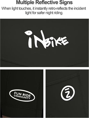 INBIKE Men's Cycling Bib Shorts with Pocket, 3D Padded Bike Bib Shorts, Breathable Biker Shorts for Bicycle Spinning Biking in Saudi Arabia
