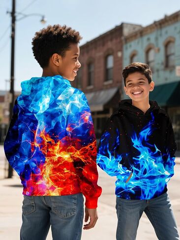Sankill Boys Sweatshirts Hoodies للأولاد هوديز الحجم 14-16 Cool Teen Boy Gifts Kids Sweatshirts 10 12 ملابس الشباب in Kuwait