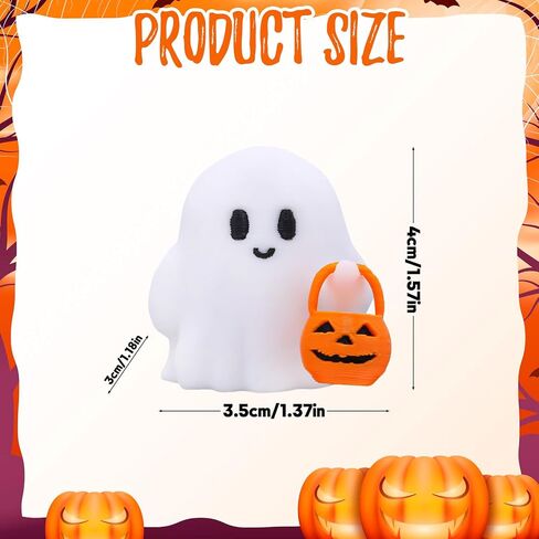 Halloween Ghost Statue Cute Spooky Figurines Desk Ornament Decorations Cartoon Mini Spooky Halloween Unique Cat Ghost Figurines for Festive Home and Office Desktop Decor Display Ornaments in Saudi Arabia