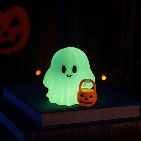 Halloween Ghost Statue Cute Spooky Figurines Desk Ornament Decorations Cartoon Mini Spooky Halloween Unique Cat Ghost Figurines for Festive Home and Office Desktop Decor Display Ornaments in Saudi Arabia