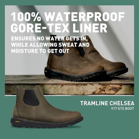 Danner Tramline Chelsea 917 Gore-Tex Men's Boots-جلد كامل الحبوب ، مقاوم للماء ، متعدد الاستخدامات للمدينة والمغامرة in Saudi Arabia