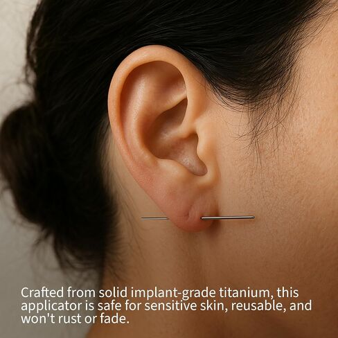 ثقب أداة إدخال تفتق | أفضل أدوات ثقب Taper 16G و 18G لتغيير المجوهرات | الفص والغضاريف طقم ثقب | Titanium arring threader أداة | حزمة متنوعة من 2 in Saudi Arabia