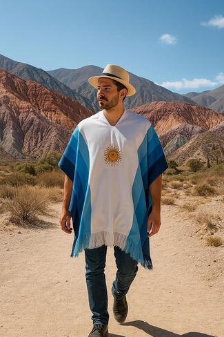 Gamboa Mexican Argentine Colombian Ponchos for Men sarape pancho men sarapes costume outfit poncho hombre in Saudi Arabia