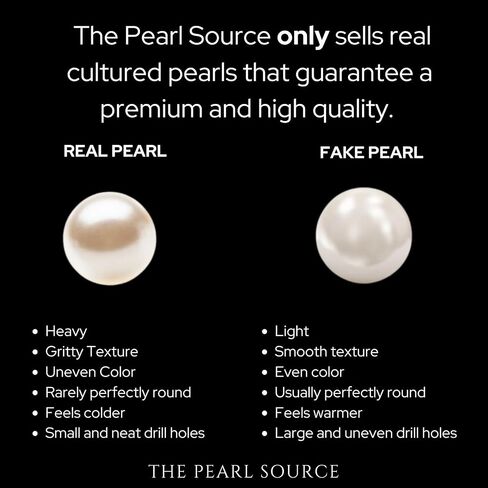 The Pearl Source White Freshwater Pearl Bracelet for Women - Cultured Pearl Bracelet with 14k Gold Plated Clasp with Genuine Cultured Pearls, 7.0-7.5mm Pearl Gifts for Anniversary in Saudi Arabia