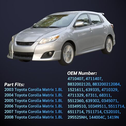 A/C ضاغط القابض مجموعة مجموعة مجموعة بكرة مجموعة لعام 2003-2008 ل Toyota Matrix Corolla 1.8L | دقة الملاءمة in Kuwait