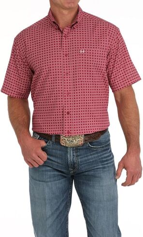 Cinch | Arenaflex Pink Print SS Shirt in Saudi Arabia