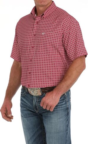 Cinch | Arenaflex Pink Print SS Shirt in Saudi Arabia