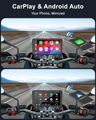 Carplay 60 هرتز دراجة نارية مع 6 "IPS 1440 * 720 شاشة تعمل باللمس ، نظام الملاحة اللاسلكي المحمول/Android Auto GPS للدراجات النارية ، الدعم Bluetooth ، Siri ، Google Assistant ، IP68 مقاوم للماء in Saudi Arabia