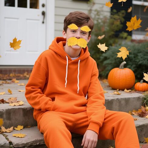 الشارب الصفراء والحواجب - لحية مزيفة كبيرة من اللحية المزيفة ، ملحقات أزياء Cosplay Halloween ، ملابس للبالغين in Kuwait