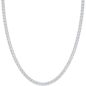 IGI Certified 5.00-10.00 قيراط مختبر نما الماس قلادة تنس للنساء 14K الذهب الأبيض الشق شق التعبئة والتغليف (E-F ، وضوح VS1-VS2) (18 بوصة) in Kuwait