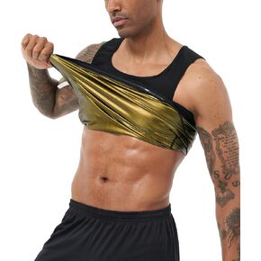 Sauna Sweat Vest Workout Tank Top Waist Trainer for Men Compression Workout Enhancing Vest in Kuwait