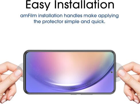 amFilm [3+2 Pack Screen Protector for Samsung Galaxy ScreenProtector,9H Hardness Tempered Glass,Anti Scratch, Bubble Free in Kuwait