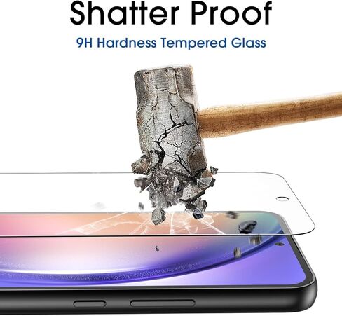 amFilm [3+2 Pack Screen Protector for Samsung Galaxy ScreenProtector,9H Hardness Tempered Glass,Anti Scratch, Bubble Free in Kuwait