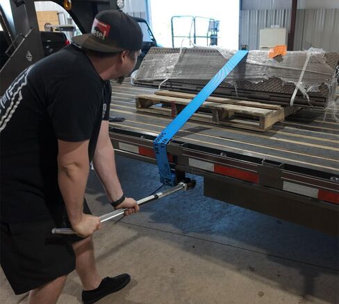 MyTee Products 39.5 "القياسي القياسي لقطع النشوة للمقطورة المسطحة-Chrome Carbon-Steel Ratchet Bar مع مقبض غير قاطع ونصيحة مقاومة للانزلاق للتشغيل الآمن in Kuwait